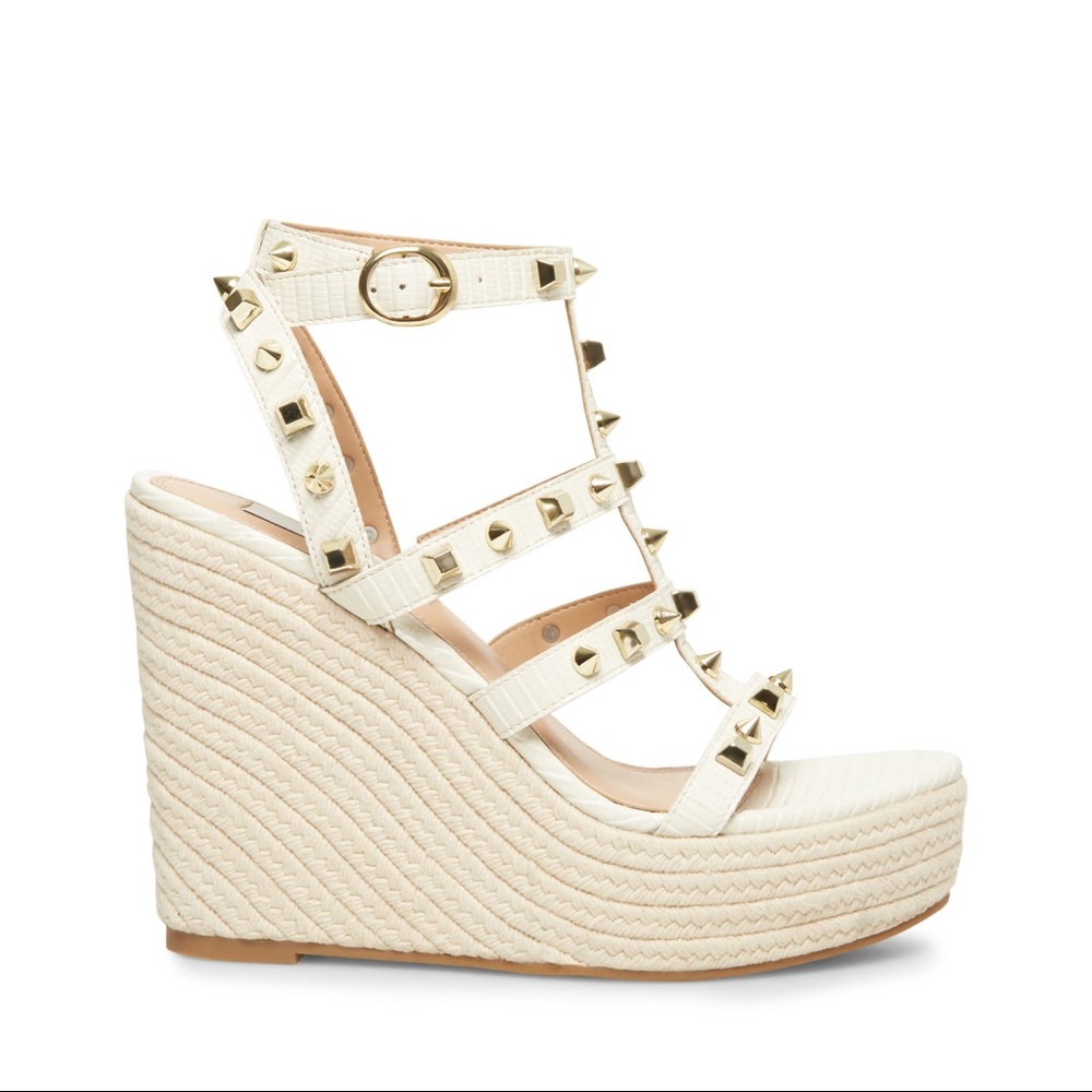 Steve Madden Sallina White wedges!!